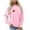 Pink, variant on FDGIU Women's Valentine Pullover Sweatshirt, Cozy Heart Print Long Sleeve Top for Valentine's Day & Comfortable Trendy Style