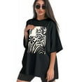 thumbnail image 3 of Plus Size Shirt for Women Black Tops for Women Short Sleeves Shirt for Women T Shirt Crewneck Shirt for Women XL, 3 of 5