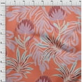 thumbnail image 4 of oneOone Cotton Jersey Orange Fabric Tropical Floral Dress Material Fabric Print Fabric By The Yard 58 Inch Wide, 4 of 4