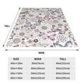 thumbnail image 5 of Bingfone Vintage Butterflies Print Flannel Fleece Blanket Throw Blanket For Bed,Sofa,Couch,Travel,Camping(60"X50"), 5 of 9