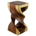 thumbnail image 4 of Haussmann® Wood Double Twist Stool Table 12 in SQ x 23 in H Oak Oil, 4 of 5
