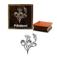 thumbnail image 1 of Printtoo Square Wooden Rubber Stamp Floral Scrap-booking Craft Textile Stamps-3 x 3 Inches, 1 of 2