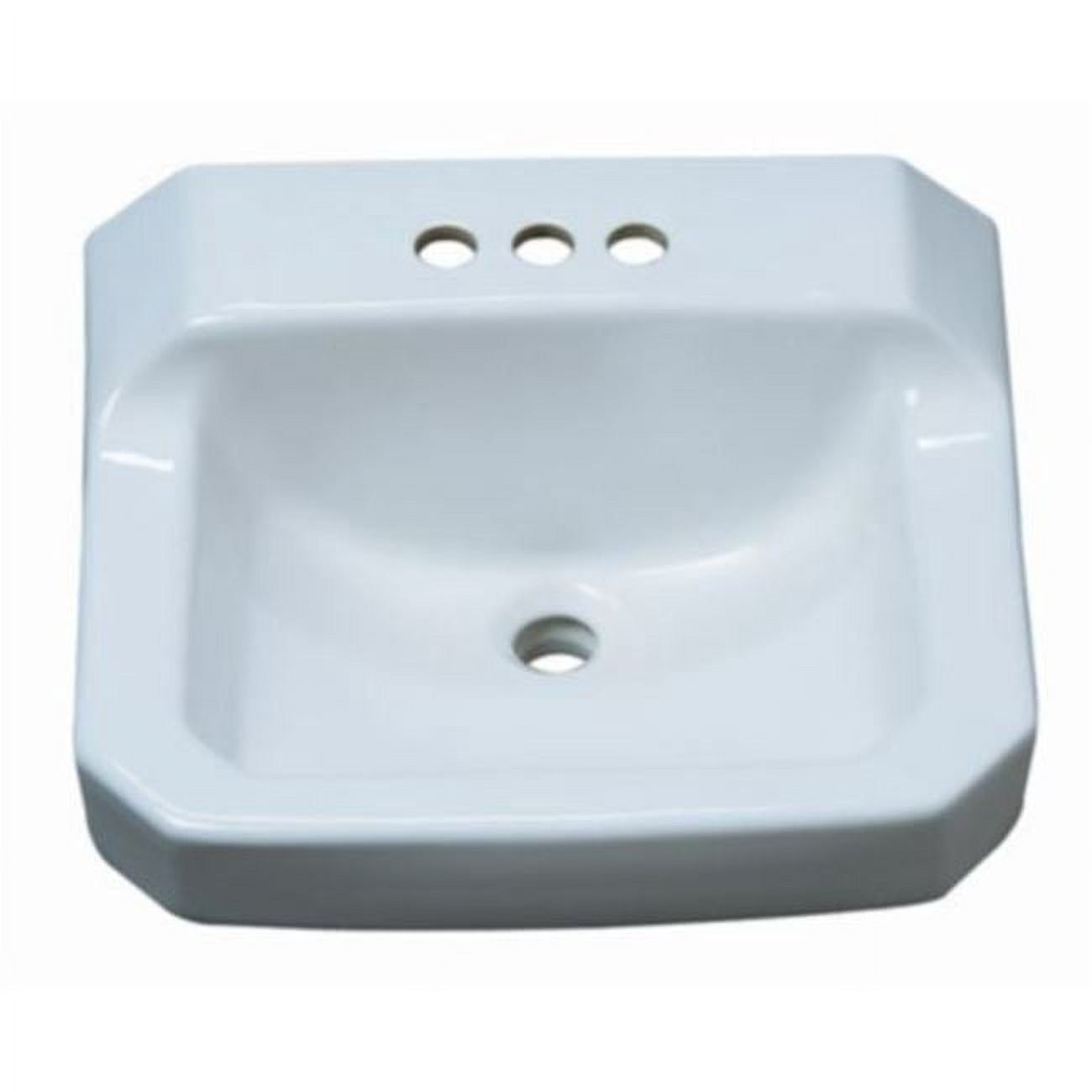 Proflo PF5414WH 19-5/8" Rectangular Vitreous China Wall Mounted Bathroom Sink - White