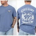 thumbnail image 2 of Christian Nature Shirt - "God’s Glory Is Displayed" Deer and Mountain Graphic Tee, Psalm 42:1 Bible Verse T-Shirt, 2 of 7