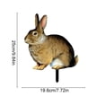 thumbnail image 3 of Honmine Bunny Decorative Garden Stake, Realistic Rabbit Yard Art Ornament, Portable Lawn Decor for Landscapes, Spring Outdoor Accent, 3 of 6