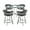 Silver, variant on Armen Living Naomi and Chelsea 5-Piece Stainless Steel Dining Set in Gray/Silver