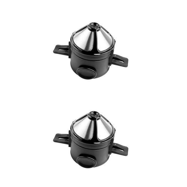 Maytalsory Filtre à Café Poignée à Double Couche Égouttoir à Thé en Acier Inoxydable Pliable Passoire à Lait Accessoires pour Café 2 Ensembles