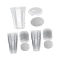 thumbnail image 4 of jifeng 50 Pieces Cups with Flat Lids Clear Portable Premium Drinking Cups for Beverage 700ml, 4 of 9