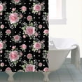 thumbnail image 4 of Pioneer Flower Floral Print Pattern Shower Curtain 84”x72", Bathroom Decorative Shower Curtain Set with 12 Hooks, Waterproof Washable, 4 of 6