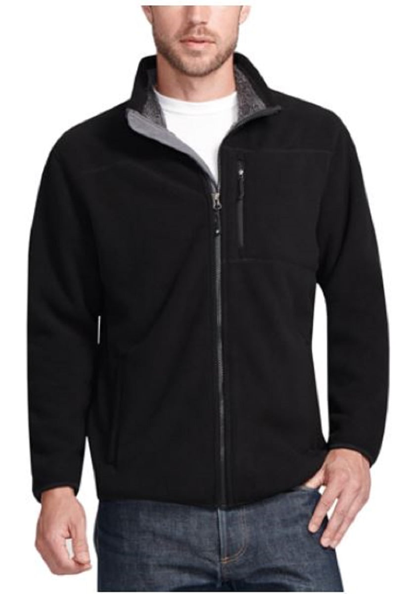 32 Degrees Men's Sherpa Lined Fleece Full Zip Jacket (Black, X-Large ...