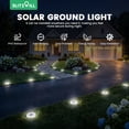 thumbnail image 2 of BLITZWILL 12 Pack Solar Ground Lights Outdoor, 8 LED Solar Flat Lights IP68 Waterproof Disc Light, Pathway Garden Lighting for Landscape Yard Walkway Driveway Lawn, Cool White, 2 of 8