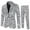 Gray, variant on IROINNID Blazer Suit Set for Men Casual Pocket Blazer Jacket and Pants Printed Suit Two-Pieces Set,Black
