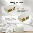 thumbnail image 3 of Tissue Box Cover Holder Rectangle Compatible with Disposable Paper Hand Towels, PU Leather Decorative Organizer Dispenser for Tabletop, Bathroom, Car, Office (White - 1 Pack), 3 of 7