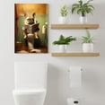 thumbnail image 3 of Funny Bathroom Wall Decor Art Dog Wall Art for Bathroom Funny Animal Canvas Print Painting for Bedroom Cute Bathroom Pictures Decor,Funny Bathroom Decor Bathroom Artes, 3 of 3