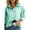 Green, variant on Peplum Button Down Shirts for Women Striped 3/4 Length Sleeve Tops V Neck Dressy Casual Spring Fall Shirts Womens Blouses L