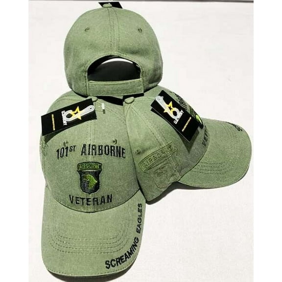 U.S. ARMY 101ST AIRBORNE DIVISION VETERAN OLIVE GREEN SHADOW Ball Cap