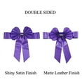 thumbnail image 5 of BalsaCircle 5 Purple Reversible Satin Faux Leather Bow Tie Chair Sashes Buckles Party Event, 5 of 8