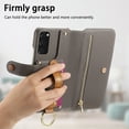 thumbnail image 2 of ELEHOLD Case for Samsung Galaxy S20 FE, RFID Blocking Zipper Leather Wallet Stand Case with Card Slot & Wrist Strap & Ring Holder,Gray, 2 of 10