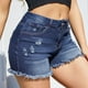 thumbnail image 4 of MKLEKYY Short De Mezclilla Mujer Nuevos Pantalones Cortos De Mezclilla Para Mujer Con Flecos Rotos, 4 of 4
