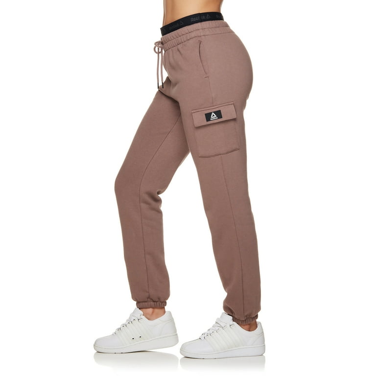 Reebok joggers womens brown discount