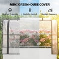 thumbnail image 3 of Outsunny Raised Garden Bed with Flip-Up Greenhouse Cover, Metal Elevated Garden Bed with Legs and Drainage Hole, White, 3 of 9