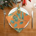 thumbnail image 6 of Iauyy Satin Napkins Set of 1- Leafage- Orange DIY Printing Decoration Cloth Napkin- Easy Care for Home/Party, 6 of 8