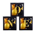 thumbnail image 1 of Caja de decoraciones para fiestas de cumpleaños Macarena 3 piezas decoraciones Negro dorado, 1 of 8