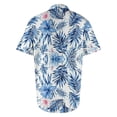 thumbnail image 4 of Mens Hawaiian Shirt Ocean Wave Print Short Sleeve Button Down Summer Shirt Casual Beach Vacation Clothes, 4 of 5