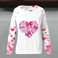 thumbnail image 5 of Ailaofu Women Valentine's Sweatshirt Love Heart Print Pullover Tops Casual Cute Valentines Gift Long Sleeve Sweatshirt, 5 of 7