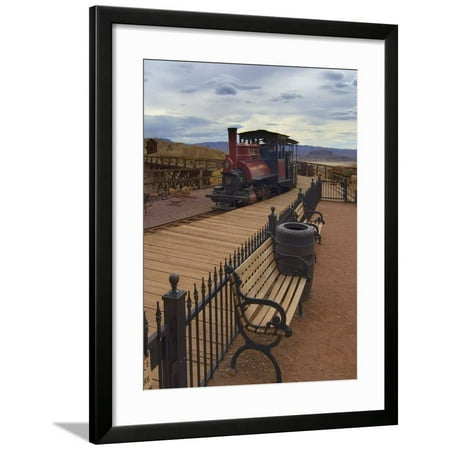 Old Train in a Ghost Town, Calico, Yermo, Mojave Desert, California, USA, North America Framed Print Wall Art By Antonio