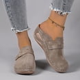 thumbnail image 5 of CYMMPU Women's Metal Buckle Backless Wedge Mules, Round Toe Slip On Cutout Clogs, Lightweight Daily Casual Shoes Khaki 39, 5 of 9