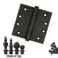 thumbnail image 3 of Embassy 4.5” x 4.5” Ball Bearing Door Hinge Heavy Duty Hinges Oil Rubbed Bronze with Acorn Tips, 3 of 7