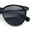 All Black, variant on Classic Hipster Thin Plastic Horn Rim Normcore Round Fashion Sunglasses All Black