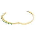 thumbnail image 5 of 1.20 Carat Emerald Simulated Diamond Bar Set Yellow Gold over sterling silver Hinged Bangle Bracelet, 5 of 6