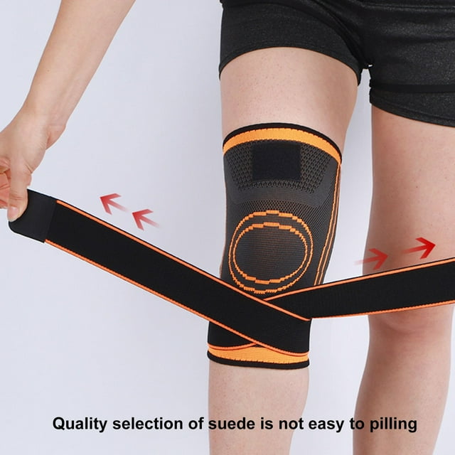 LJNYFDC Knee Sleeve 1Pc Knee Brace Fastener Breathable Sweat Absorption Compression Sleeve Support Knee Guard