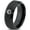 Black Bevel Tungsten, variant on Tungsten Animal Paw Print Heart Band Ring 8mm Men Women Comfort Fit Gray Flat Cut Brushed Polished