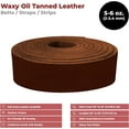 thumbnail image 2 of European Leather Work 5-6 oz. 2-2.4mm Oil-Tanned Waxy Leather Belts Size: .75"x72" 1.3x183 cm  Dark Brown Color  Natural Grass Fed Full Grain Cowhide Straps, Strips, Knife Sheaths, Boots, 2 of 8