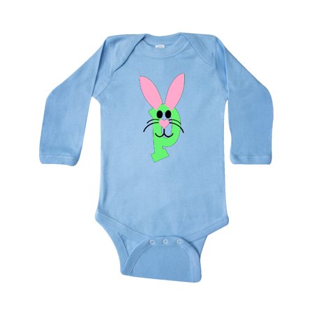 

Inktastic Easter Bunny Letter P Gift Baby Boy or Baby Girl Long Sleeve Bodysuit