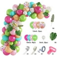 thumbnail image 2 of VATENICK 109PCS Tropical Balloons Arch Garland Kit,Green Hot Pink Confetti Latex Balloons Palm Leaves for Tropical Hawaii Birthday Baby Shower Wedding Party Decorations Supplies, 2 of 8