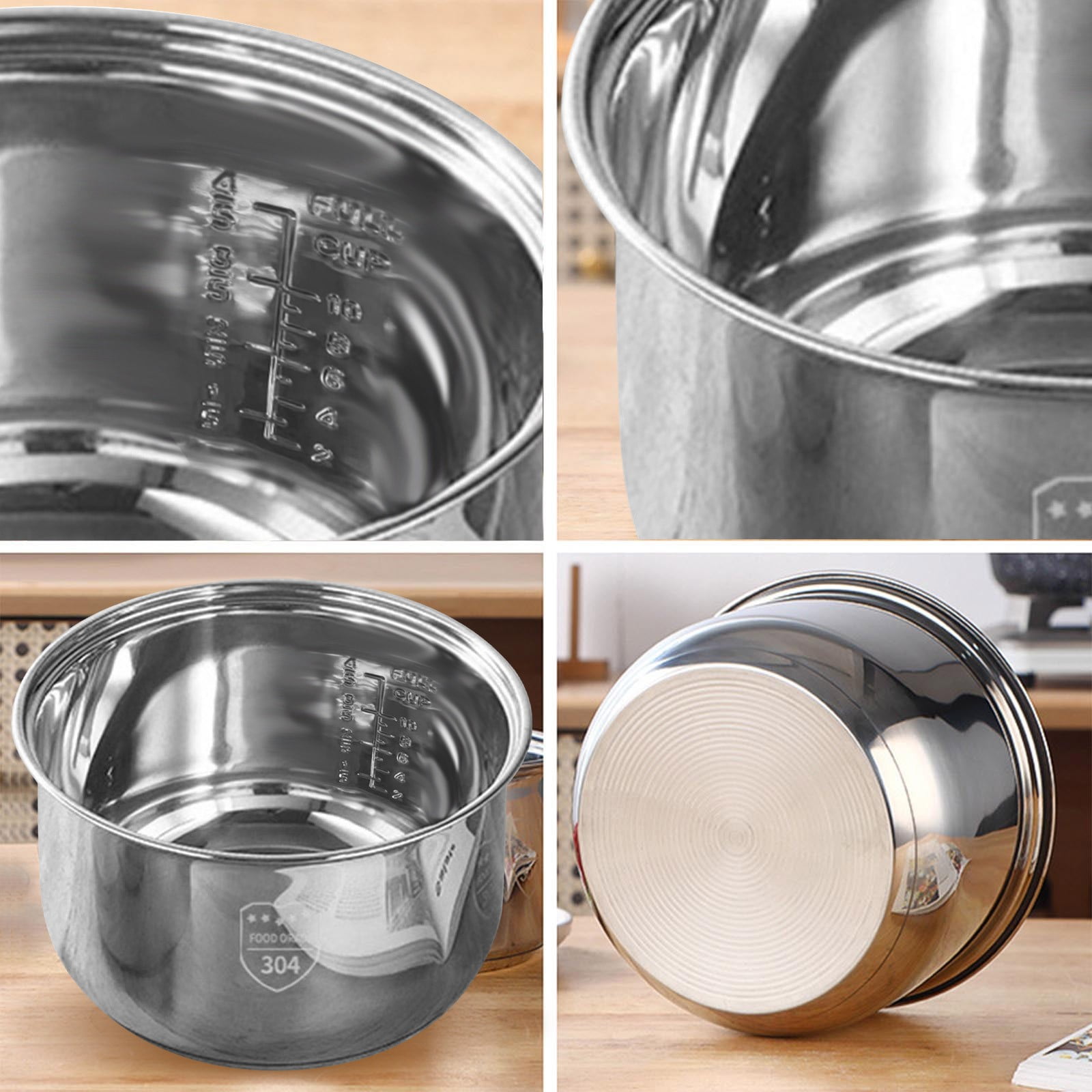 Stainless Steel Non-Stick Rice Cooker Inner Pot For Multifunctional Rice Cookers. A Replacement Option That Swaps Out Your Old Pot