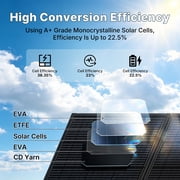 LVYUAN 400W Solar Panel Foldable Solar Panel Charger with Adjustable Kickstands Portable Waterproof IP67 24.5% High Efficiency for RV, Camping, Home, Outdoor, Power Station, off Grid