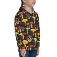 thumbnail image 3 of Fotbe Mushrooms And Fern Stems Pattern Youth Pullover Hooded Sweatshirt, Boys Hoodie, Kangaroo Pocket Hoodie for Kids Girls -X-Large, 3 of 6