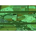 thumbnail image 1 of Ahgly Company Machine Washable Indoor Rectangle Transitional Deep Emerald Green Area Rugs, 7' x 10', 1 of 7