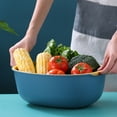 Scandinavian Double Dishwashing Basket kitchen gadgets 2024 Plastic Draining Sieve Basin Kitchen