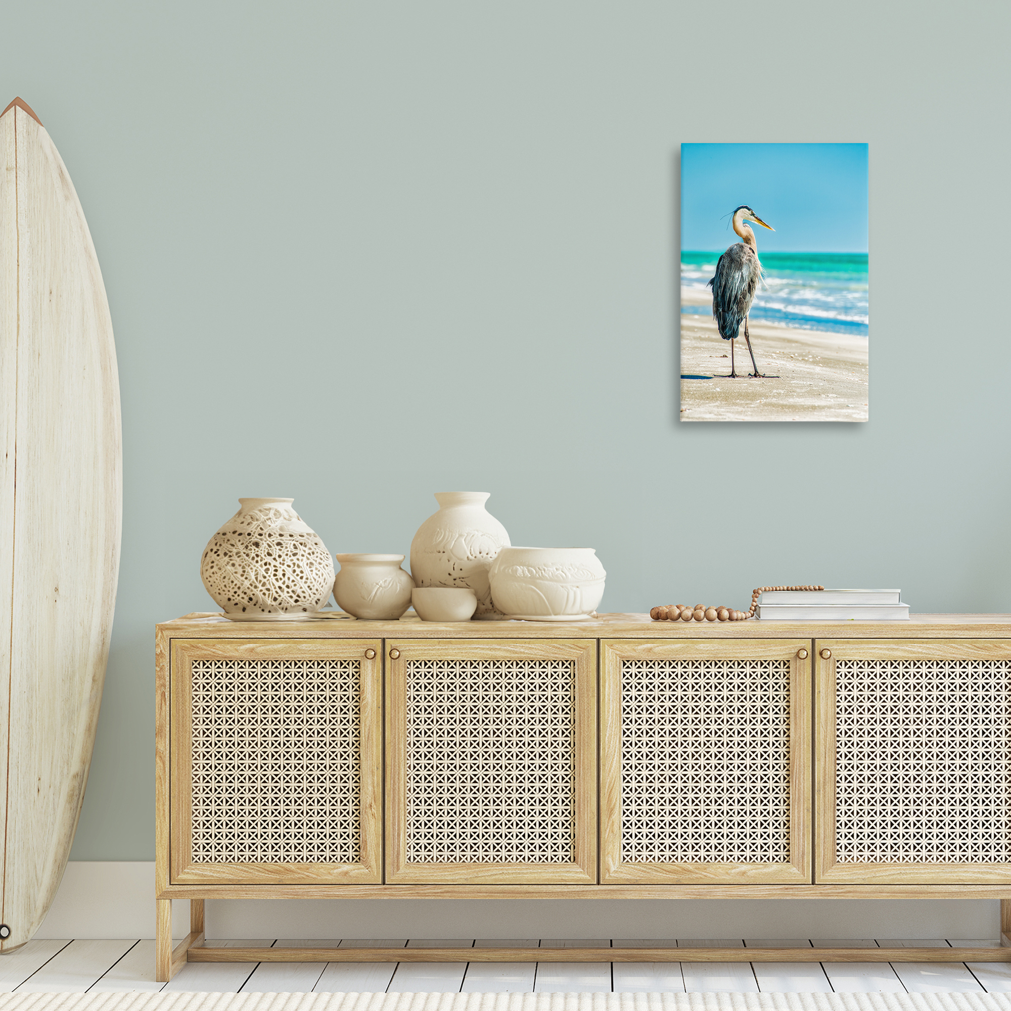 Stupell Industries Reflective Beach Bird Nautical & Beach Photography Wrapped Canvas Art Print Wall Art, 20 x 30
