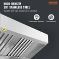 thumbnail image 6 of BENTISM Commercial Exhaust Hood 9ft Food Truck Hood Exhaust 201 Stainless Steel, 6 of 9