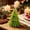 Green, variant on Christmas Tree Candles Christmas Tree Shaped Taper Candles Decorative Xmas Wax Scented Candlesticks for Xmas Eve Winter Holiday Home Table Decoration Party Festival Gift(1PC,4.3In-Green)