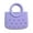 purple, variant on Mini EVA Beach Bag for Women - Waterproof Rubber Tote Handbag for Vacation, Pool & Shower | Open Beach Tote for Women (BLACK)