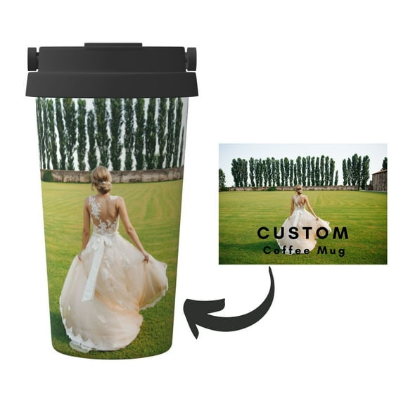 Custom Photo Coffee Mug, 17oz Hot & Cold Double Wall Vacuum Insulated Coffee Tumbler Cup, Personalized Gifts for Birthdays.