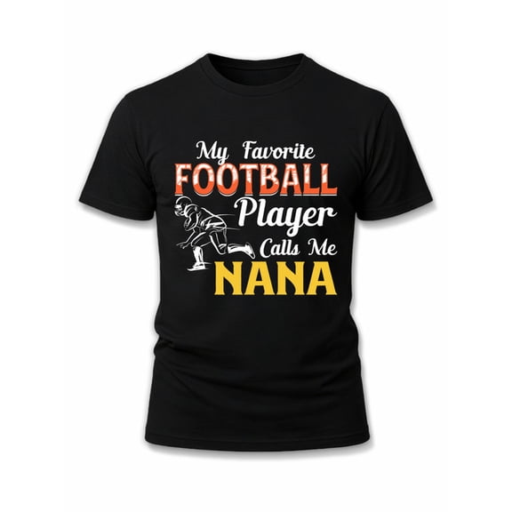 Greenink Favorite Football Nana Tee Mens t-shirt black casual elegant Wearable year-round Stylish summer outerwear Fashion Unisex Shirt Short Sleeve tshirts